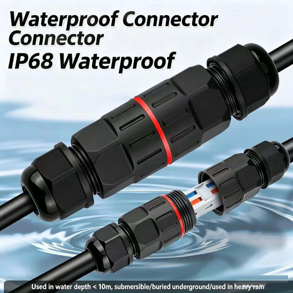 IP68 Waterproof Joint Wire Quick Connection Connector 2/3pin Wire Connectors LED Lamp Wiring Outdoor Rainproof Terminal