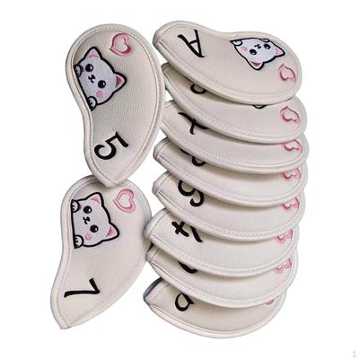 10 Iron Headcovers Guards with Embroidered Numbers for Family And Friends