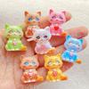 6PCS New Colorful cute cartoon 3D animal kitten Flat back Cabochon Stone Scrapbook DIY Decor Figurines Crafts Accessories