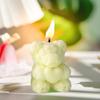 Zayookey Rose Bear Shape Candle Mold, Love Bear Soap Silicone Molds, Candle Epoxy Mold Resin Casting Mould for DIY Candle Making Aromatherapy Wax