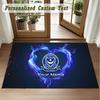 Crystal Velvet Square Rug Custom NamePortsmouth FC Pattern Non Slip Home Floor Decor Rug