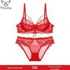European & American Sexy Lace Cotton Bra Set - Comfortable, Breathable, Gathered, Plus Size Women's Underwear