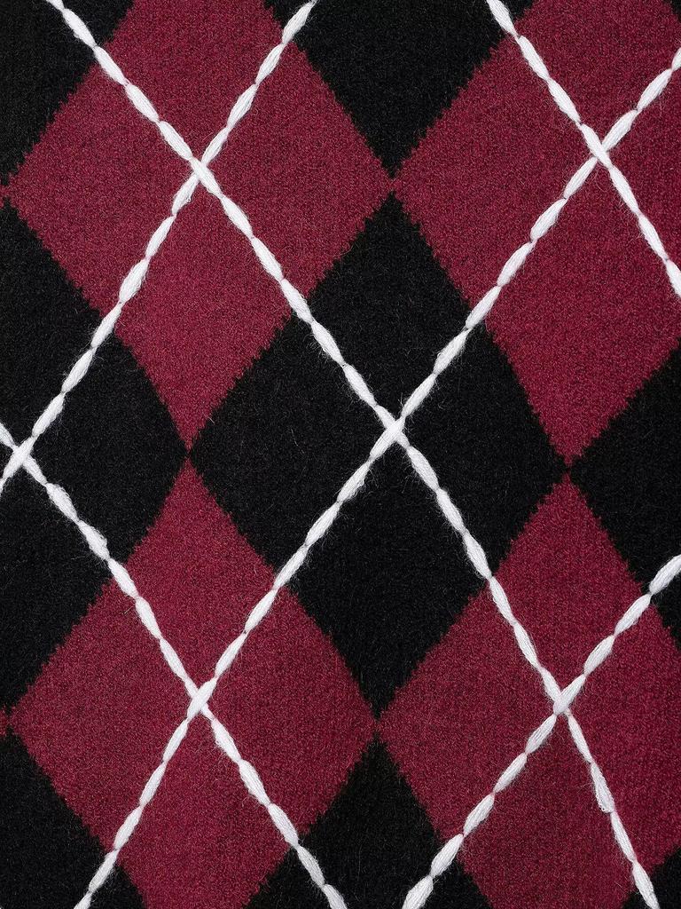 2025 Spring Women's European & American Style Diamond Pattern Knitted Sweater