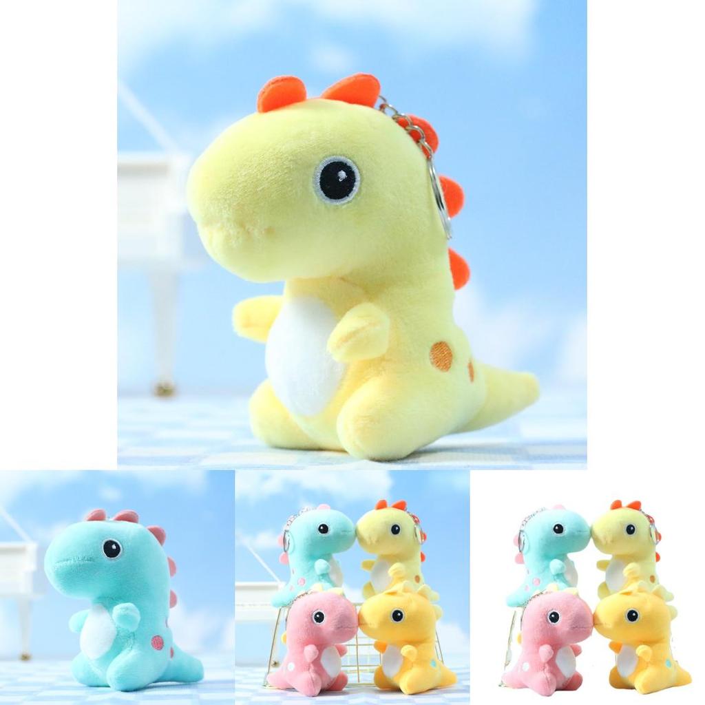 Adorable Mini Plush Dinosaur Keychain Cute Stuffed Animal Bag Charm For Gifts