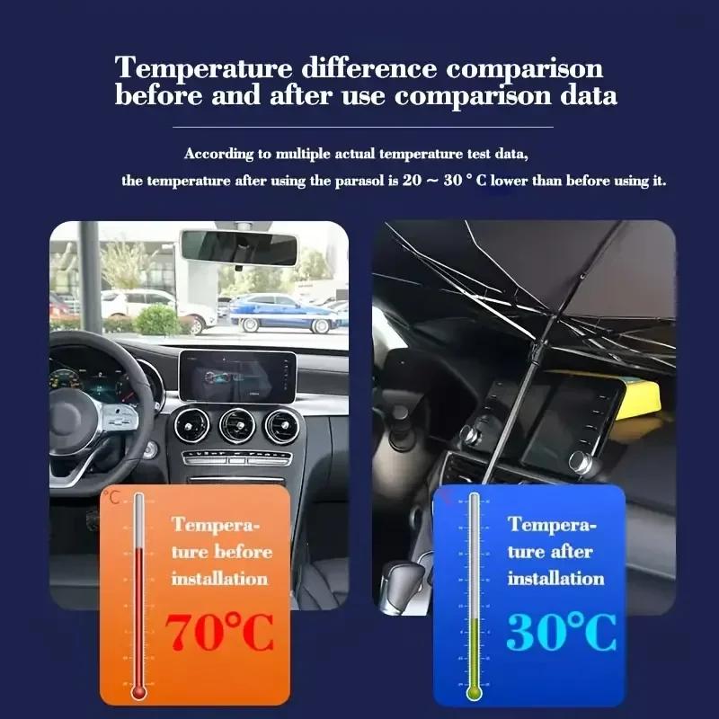 1pcs Itanium Silver Car Sunshade, Front Windshield Sunshade, Summer Car Sunshade, Protect Your Car from the Sun with This Portab