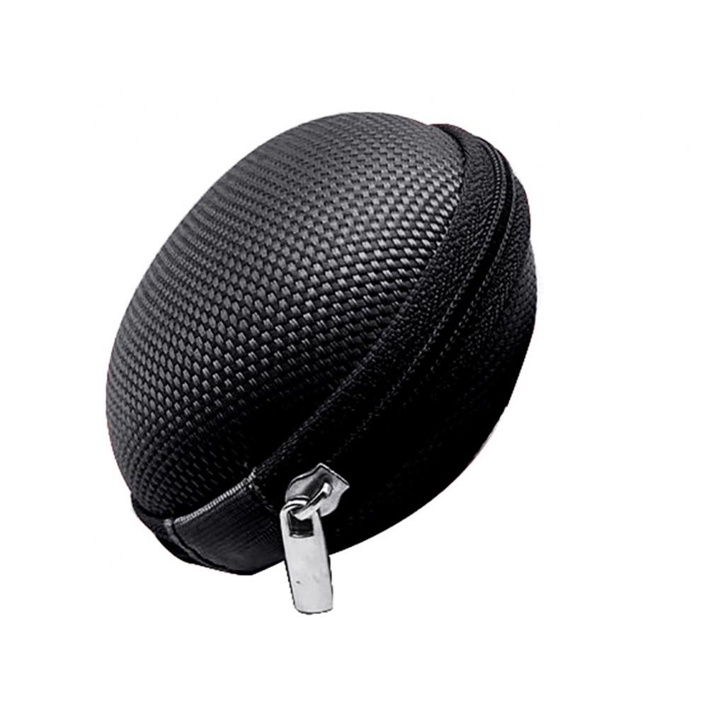 Round Earphone Storage Bag Composite Material Durable Zipper Design Portable Earbuds USB Cable Carrying Case Organizer Pouch