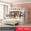 Cama Elástica Deslocada Tipo Bunk Bed Escalonado Tipo Bunk Bed Alta e Baixa Multifuncional Dupla Camada Apartamento Pequeno Cama Combinada