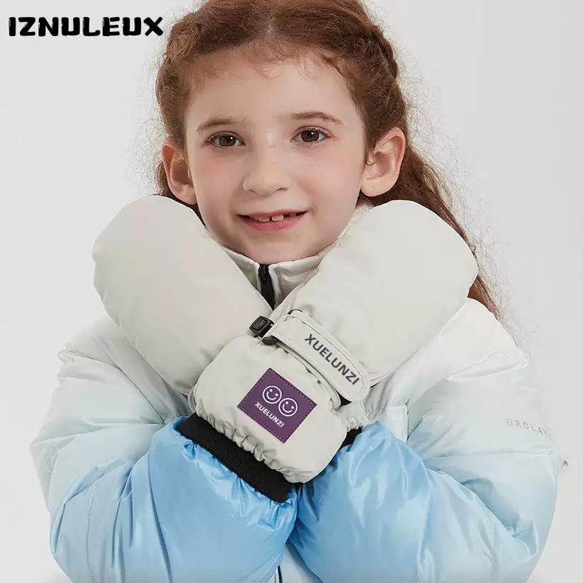 Children's Ski Gloves Winter Baby Girl Fleece-lined Thickened Cute Warm Boys and Girls Children Winter Snow Waterproof