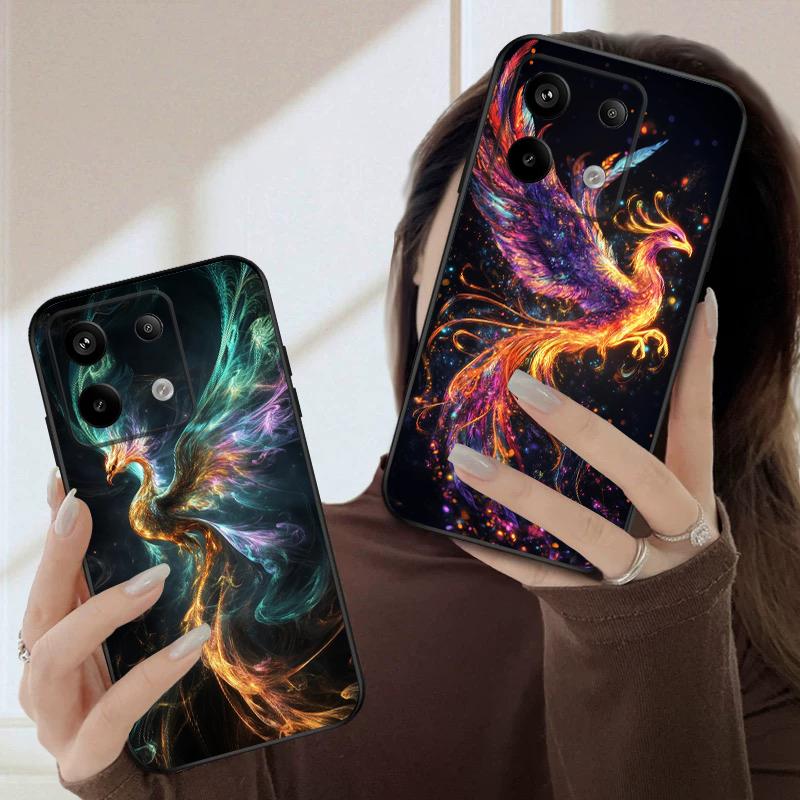 Cartoon Phoenix For Redmi Note 10 11 Note12S 12 13 14 Pro Plus 5G 14S 4G 13ProPlus 9S 9 P ro 13C 14C silicone soft phone case