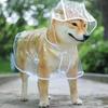 Transparent Trim Dog Raincoat for Outdoor Walking - Fits Golden Retrievers & Labradors