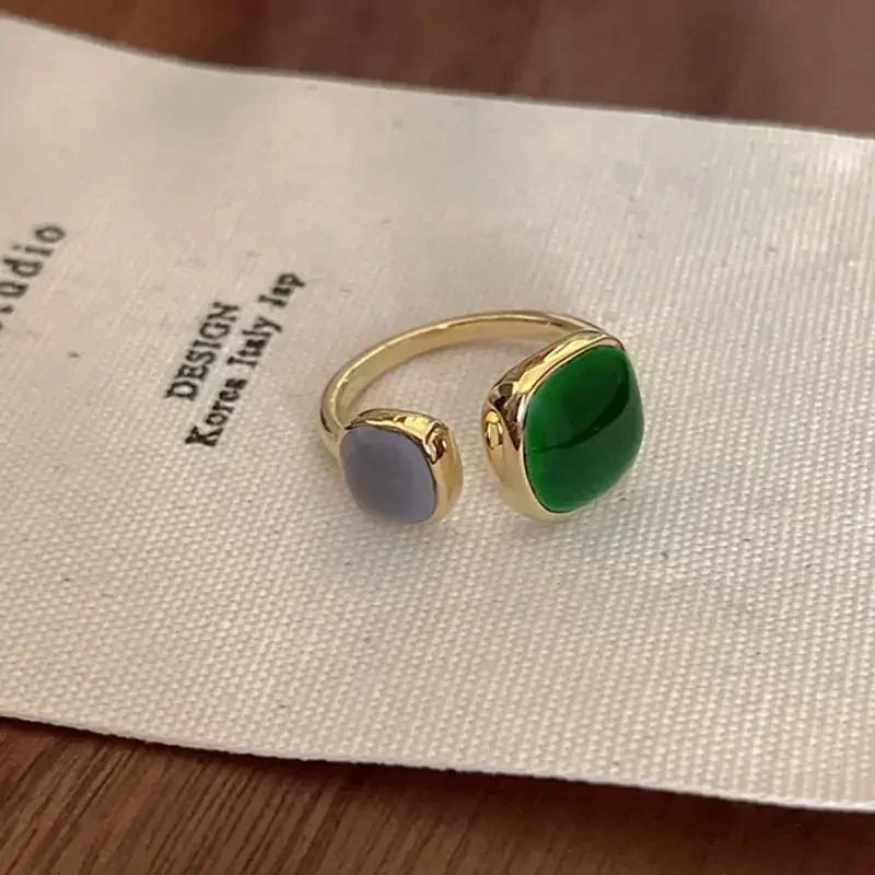 Martello in Acciaio Inossidabile Motivo Grande Cuore Apertura Anello Dorato per Donne Accessori Moda Design Testurizzato Gioielli Regali di Compleanno