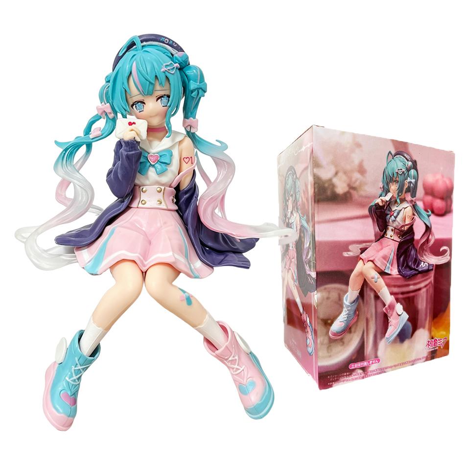17 Styles Hatsune Miku Handmade Cherry Hatsune Miku Devil Hatsune Miku Handmade PVC Model Desktop Decoration Animation Toy Gift