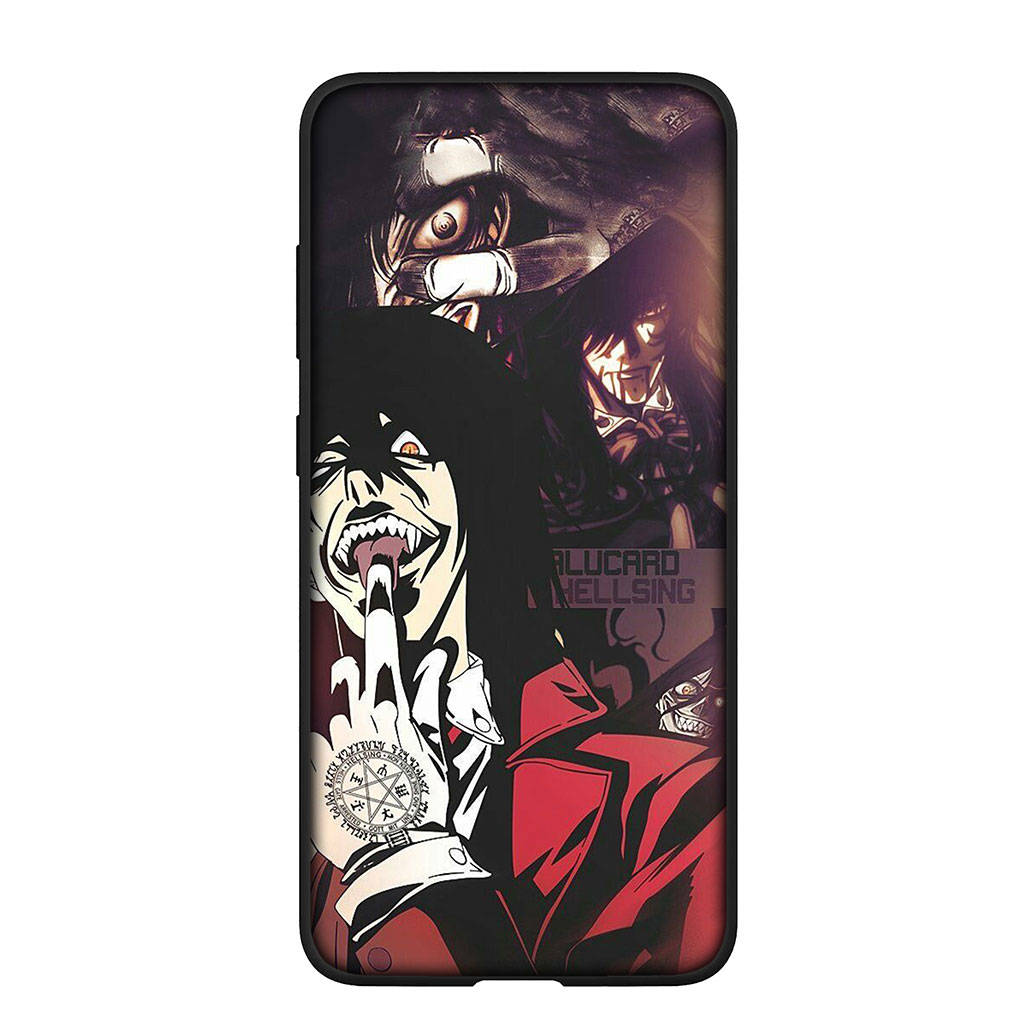 Capa de Celular para Samsung Galaxy S25 S24 S23 iPhone 16 15 Xiaomi Redmi Note 14 13 12 16E X 11 Pro Max 14C OPPO Moto Huawei Comics Hellsing Alucard Capa