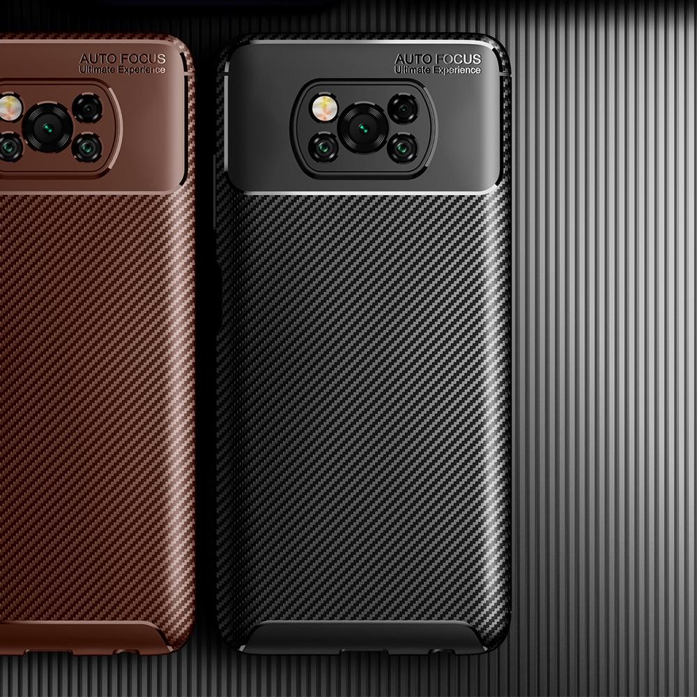 Pocophone Case For Matte X3pro Carbon Fiber Soft Case Suitable For Xiaomi Poco X 3 X3 Pro Nfc Pocox3pro Silicone Shockproof Phone Case