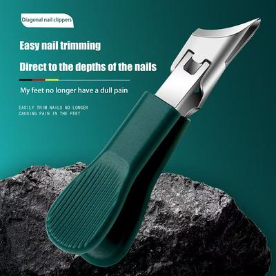 Oblique Mouth Nail Clippers Anti-Splash Large Opening Nail Clipper Thick Hard Special Nail Trimmer