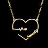 Atoztide Personalized Custom Rose Heart Name Necklaces for Women Stainless Steel Pendant Choker Link Chain Birthday Jewelry Gift