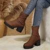 New Autumn and Winter New Fashion Boots Women's Belt Buckle Fashion High Heel Thick Bottom Versatile Women