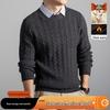 Men's Youth Fashion Cable Knit Sweater - Thick, Casual, Comfortable Two-Piece Pullover