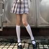 Women Lolita Lace-edge Bow Velvet Stockings Mid Leg Socks Thin Breathable Soft Cute College Style Kawaii JK Knee High Calf Socks