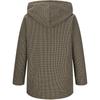 Women's Plaid Jacket Flannel Jacket Button Hooded Warm Coat