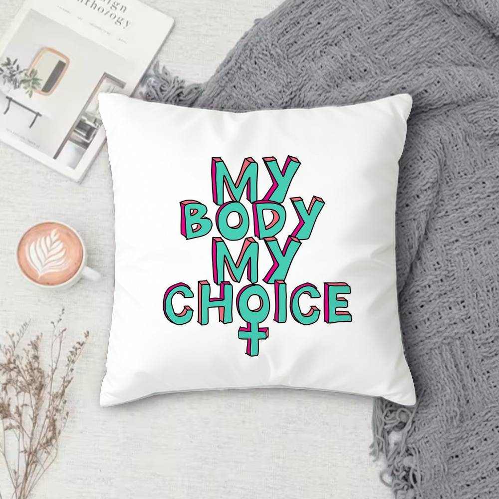 Girl Power Double-Sided Printed Square Pillow Cover Decorative Cushion Cover For Sofa Bedroom Bedside