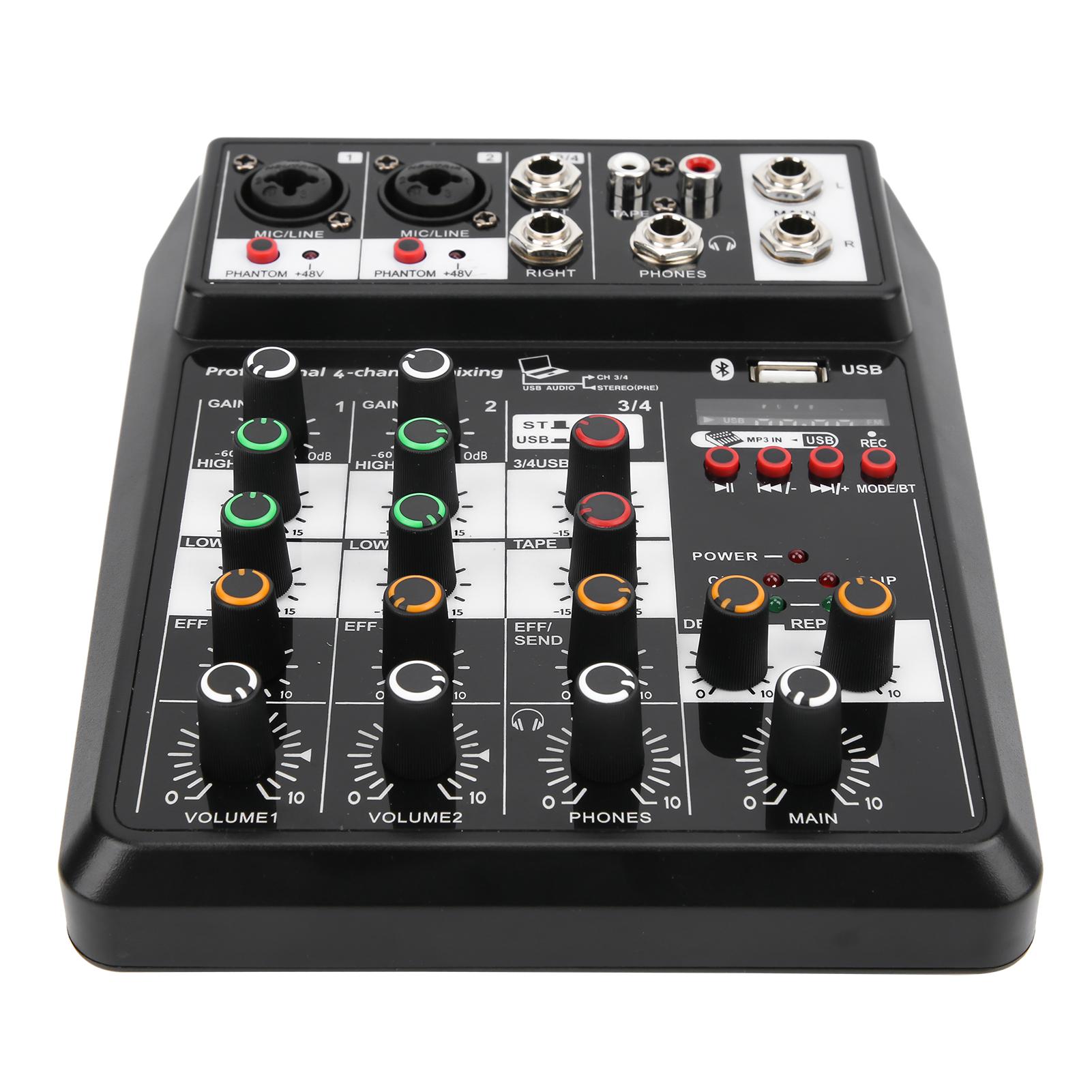 

Мини 4-канальная звуковая карта микшерный пульт USB o Интерфейс для записи пения на ПК