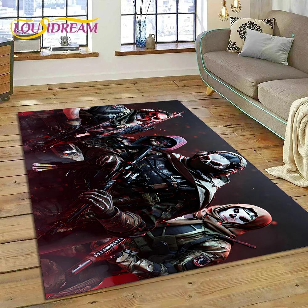 Call of Duty War Game Gamer COD Teppich für Schlafzimmer Wohnzimmer Zuhause Sofadekoration, Kinder Spiel Große Dekoration Bodenmatte Geschenk