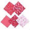 5 Pieces Quilting Fabric Floral Flowers for Needlework Handmade Material