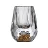 2/6pcs Luxurious Crystal Golden Mountain Shot Glass, Exquisite Handcrafted Spirits Glasses for Whiskey, Vodka & Home Bar Decor