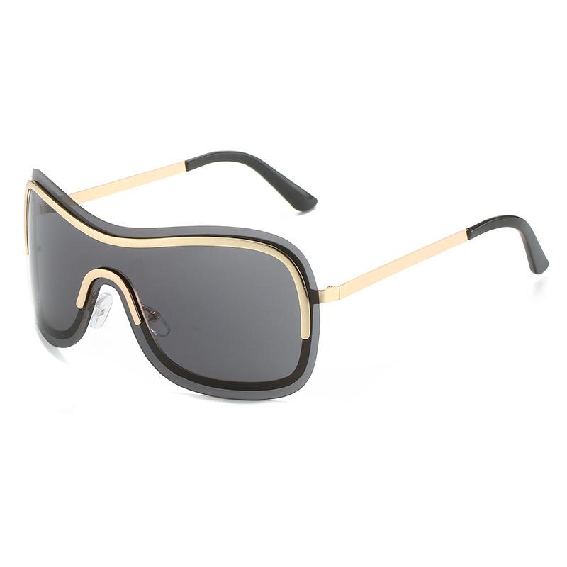 Fashion Wrap Around One Piece Sunglasses Women Luxury Punk Designer Y2k Sun Glasses Men UV400 Eyewear Shades Gafas De Sol Fashion Wrap Around One Piece Sunglasses