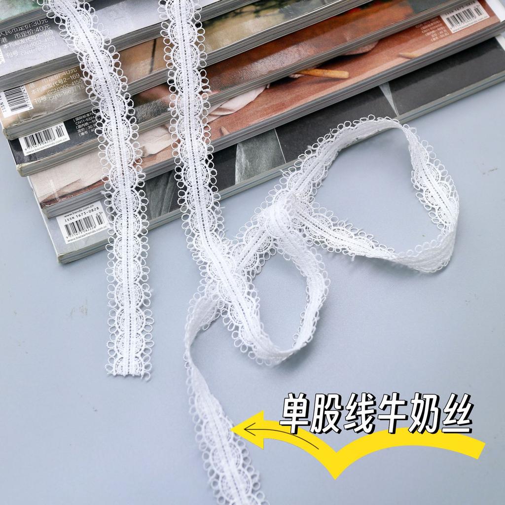 Single Strand Milk Silk White Semicircle Clothing Waist Decoration Lace Accessories Diy Handmade Accessories Need To Be Sewn And Fixed