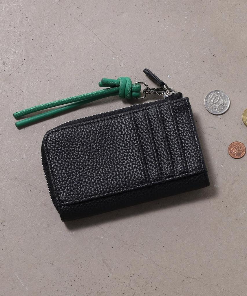 Altro Rose Black Fragment Case for Slim Card Case with Card Coin Commuter Pass IC Card Key Key Women, Wallet, Small, Mini, Slim, Slots, Purse, Slot,