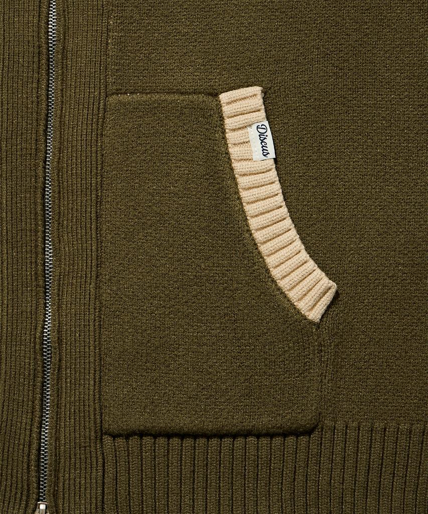 Discus Athletic Varsity Knit Zip-Up Khaki