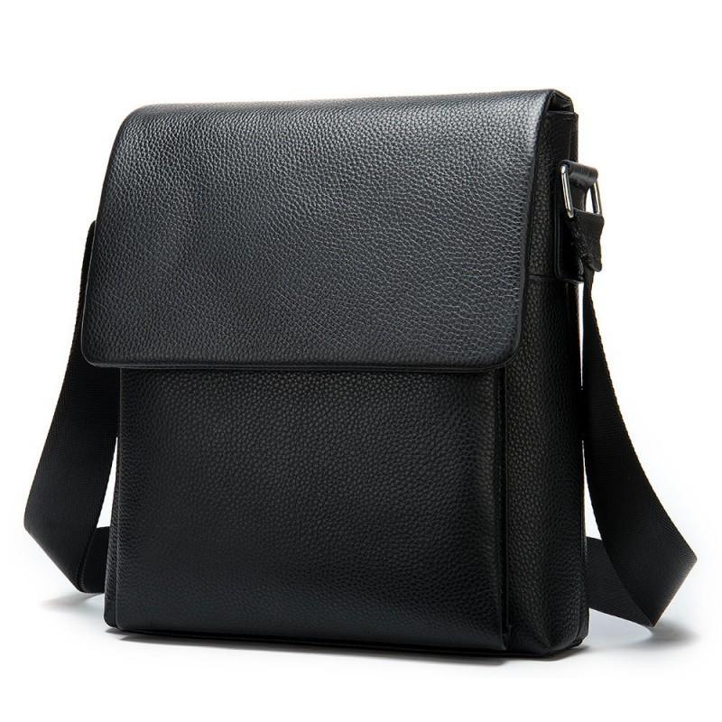 Head Layer Cowhide Men's Shoulder Bag Casual Covered Single Trendy Versatile Commuting
