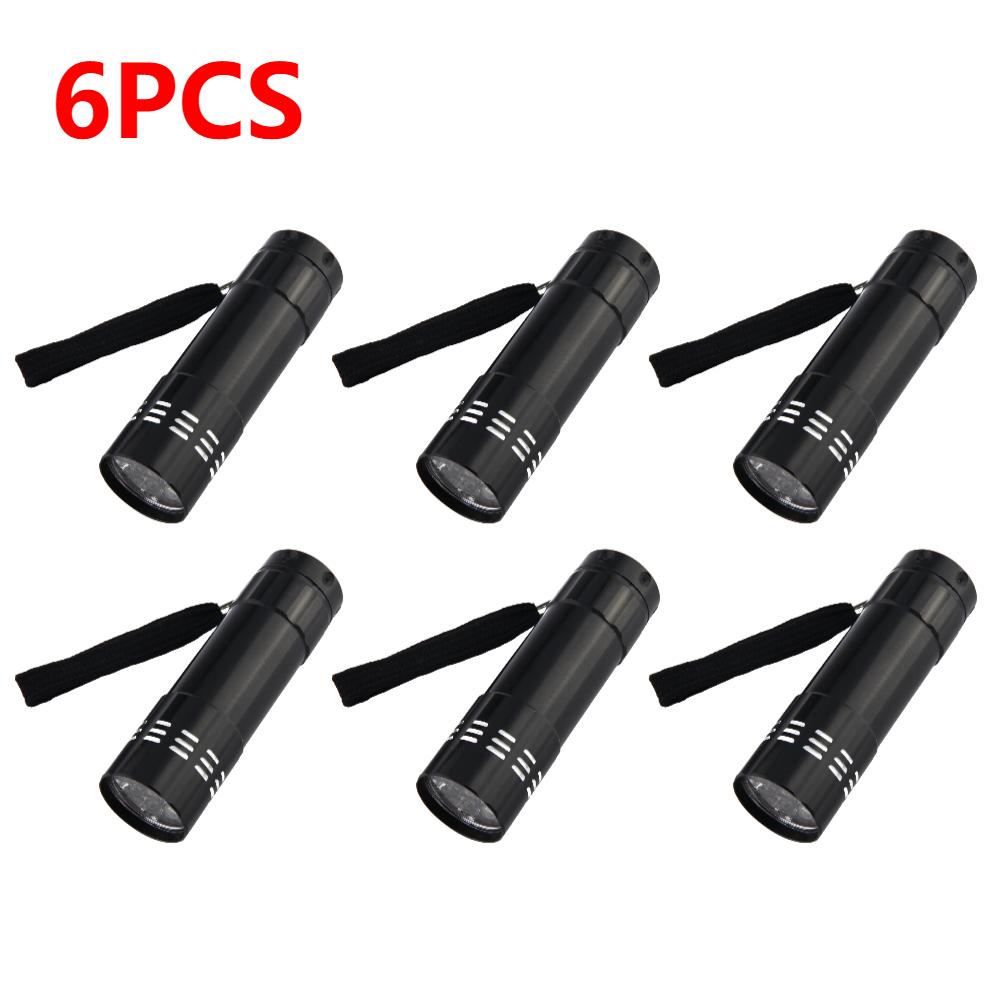 1-10PCS UV Ultraviolet Flashlight Blacklight 395NM Mini Torch Flash Lamp For Pet Urine Stains Portable Black Light Flashlights
