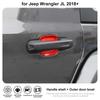 ABS obudowa klamki samochodowej naklejka zewnętrzna dekoracja miski pokrywa dla Jeep Wrangler JL 2018 Up wersja 4-drzwiowa akcesoria zewnętrzne