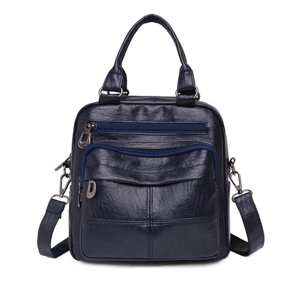 Lässige Damen-Multifunktions-Umhängetasche, modisch, weiches PU-Leder, Designer-Frauen-Rucksäcke für Schule, Teenager, Reiserucksack