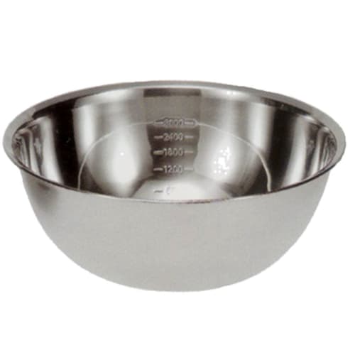 

Hirosho Chef s Bowl, Stainless Steel Deep Bowl (with Measuring Scale), 27cm, MCB-27