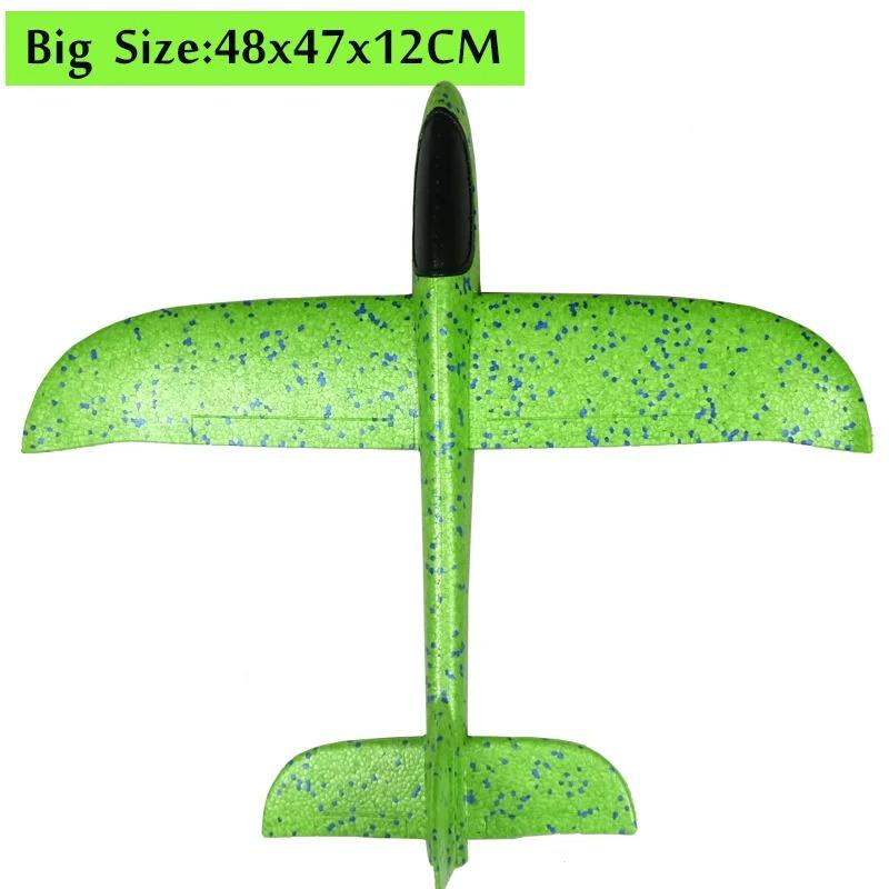 Hand Throwing Glider 18.9" Large Foam Airplane Toys - Outdoor Flying Toys for Kids Summer Gifts Sport Party Favors