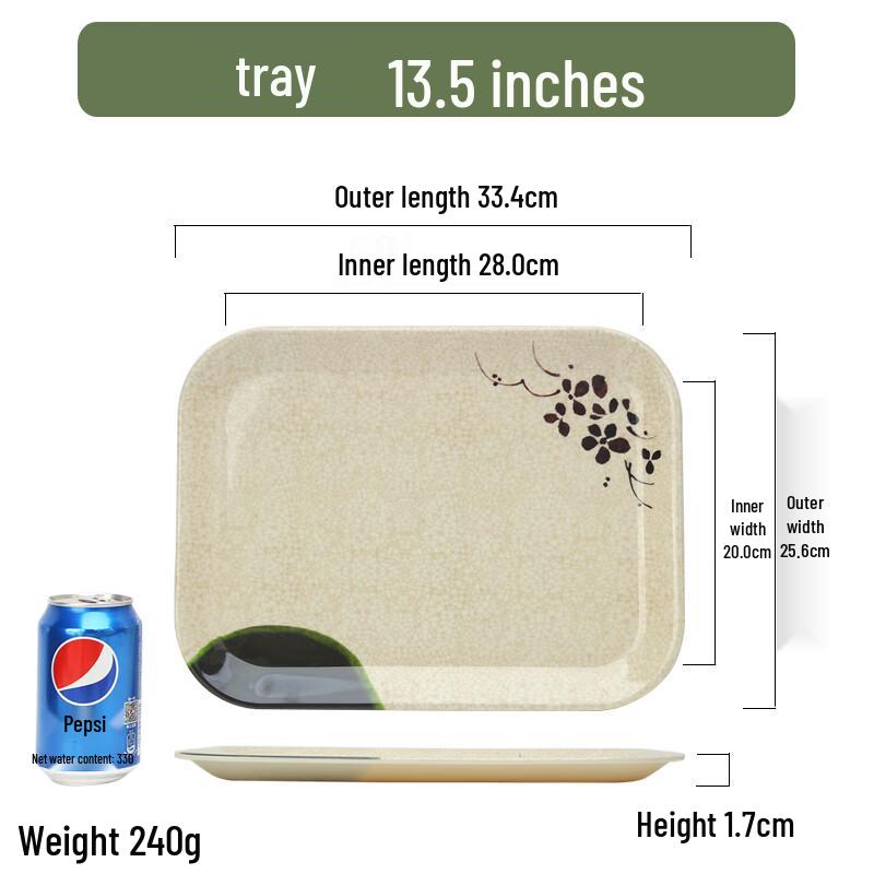 Qianxing Green Lotus Melamine Dinner Plates & Trays