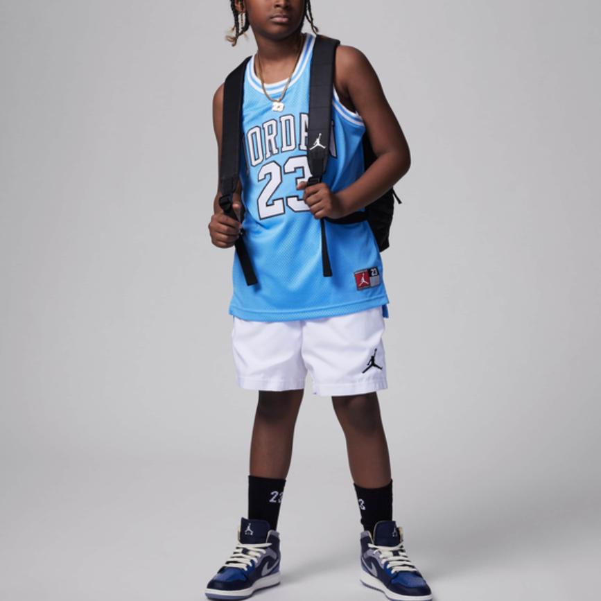 Nike Letter And Number Print Sleeveless Sports Tank Top Kids Tops Blue DX8461-412
