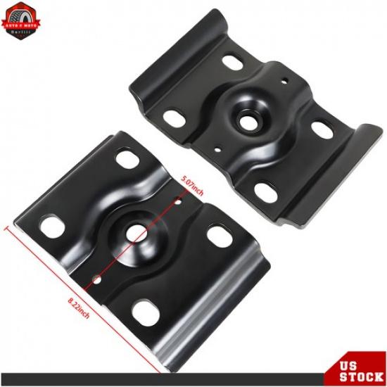 2PCS Rear Axle Spring U-Bolt Plate Bracket 99-10 For Ford F-250 F-350 Super Duty