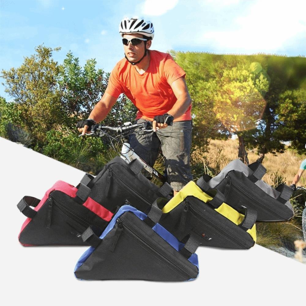 Polyester Bicycle Triangle Bag Storage Saddle Frame Pouch Bike Beam Hanging Bag  Bike Accessories