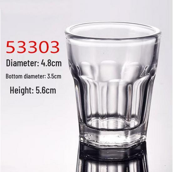 Octagonal Tempered Glass Beer & Lotus Cups Set - Thickened KTV Bar & Household Use