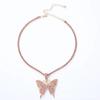 Statement Schmetterling Tennisketten Halskette Choker für Damen Kristall Strassstein Anhänger Halskette Schmuck Weihnachtsgeschenk