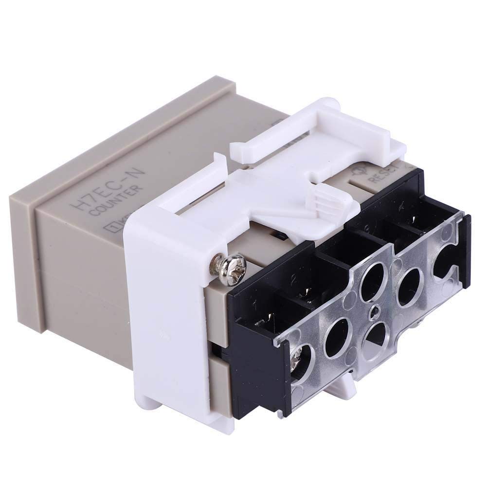 H7EC-N LED Digital Counter, Electronic Counter, No Input Voltage, 8-Digit LCD Display, 0-99999999 Count Range, with Holder, Digital Totalizer