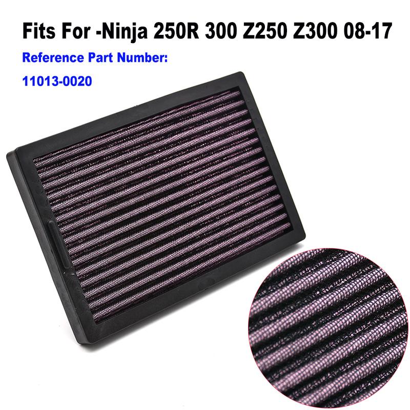 High Flow Air Cleaner Element Air Filter For Kawasaki Ninja 250R Ninja 300 Z250 Z300 ER EX 250 /300 2008-2017 Ref.OE 11013-0020
