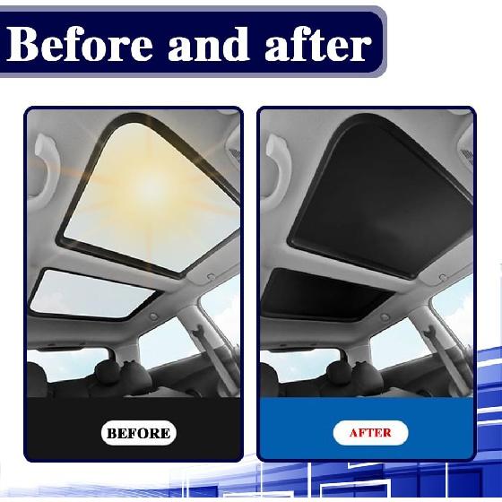 2PCS Car Sunroof Sunshade, Car Roof Cover, Foldable UV Reflector Reflective Covers Block UV Rays Glare, Car Interior Accessories Fit For Mini Cooper,