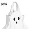 Small Gift Sacks for Classroom Prizes Halloween Ghost Cardboard Bag, Cute Candy Goodie Bags Foldable Trick or Treat Totes with Handle Birthday, Party