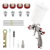 R500 LVLP Spray Gun with Adapter and Mixed Tanker Repair Paint Spray Gun 1.3/1.5/1.7/2.0mm Nozzle Spray Gun